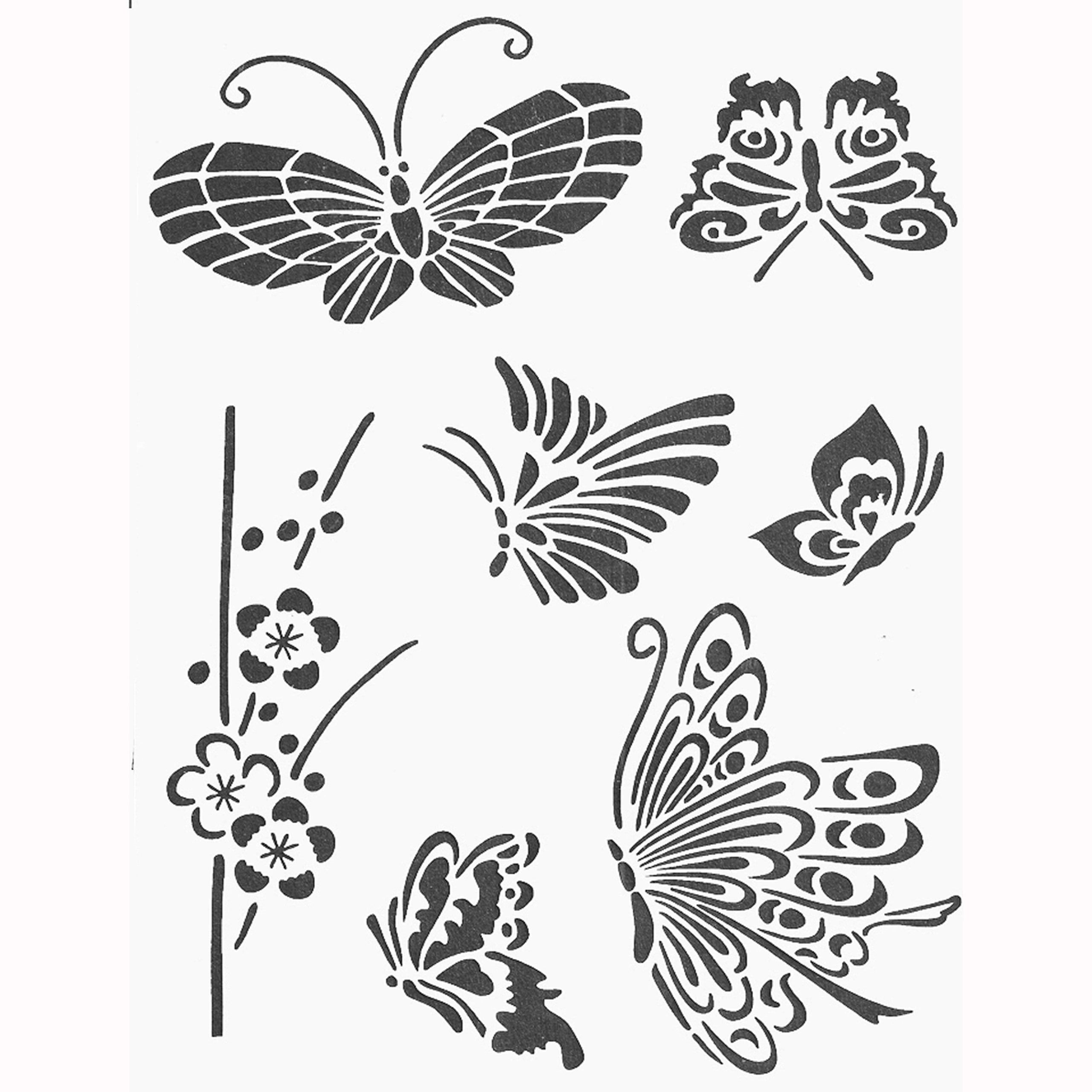 Butterfly Six Stencil by Laura Murray Designs